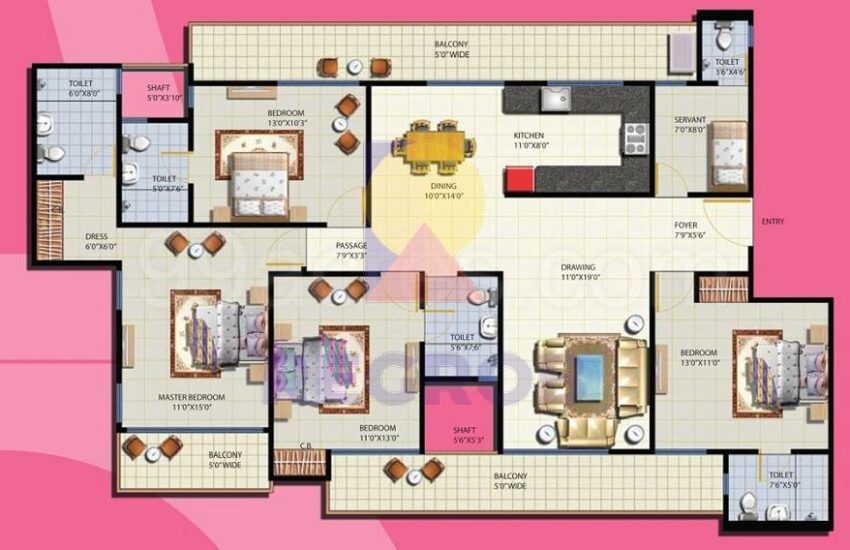 4 BHK Apartment in Anthem French Apartments