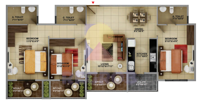 3 BHK for sale in Concorde Amber