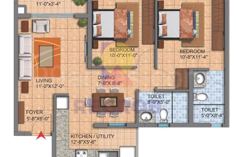 2 BHK in SJR Hamilton Homes