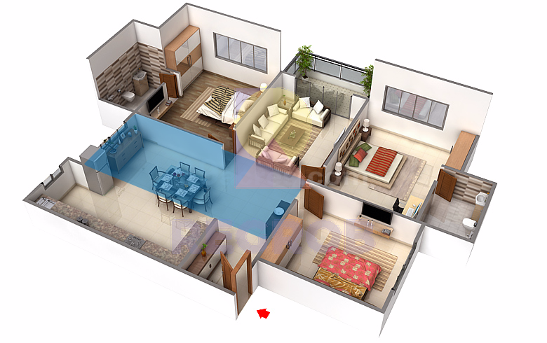 3 BHK for sale in Sai Poorna Luxuria
