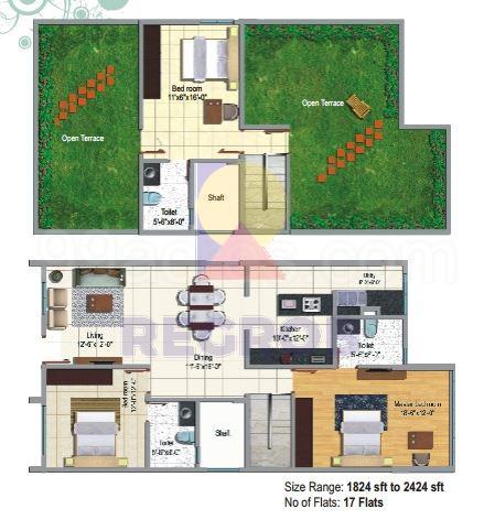 3 BHK for sale in Sai Poorna High End