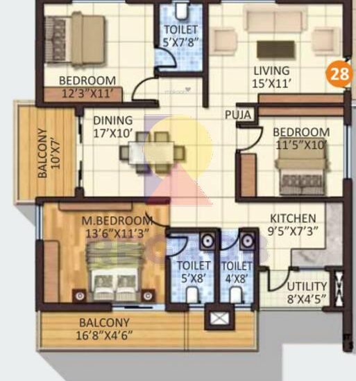 3 BHK Flats For Sale In Sudheshna Alpine Heights