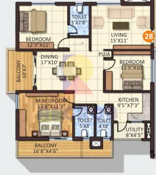 3 BHK Flats For Sale In Sudheshna Alpine Heights