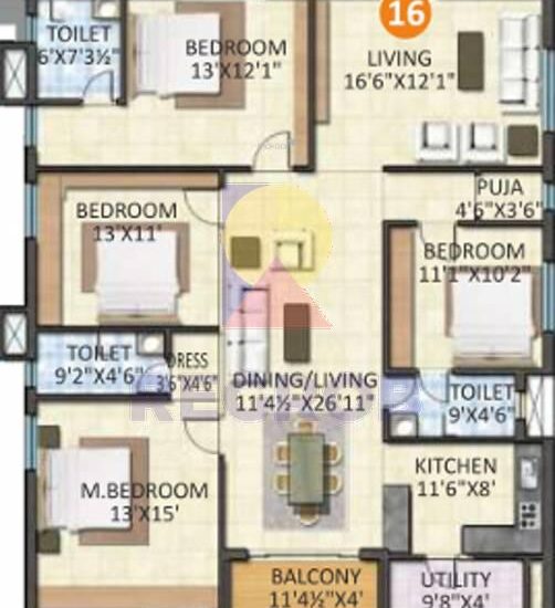 4 BHK Flats For Sale In Sudheshna Alpine Heights