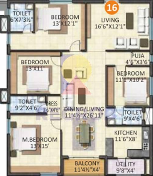 4 BHK Flats For Sale In Sudheshna Alpine Heights