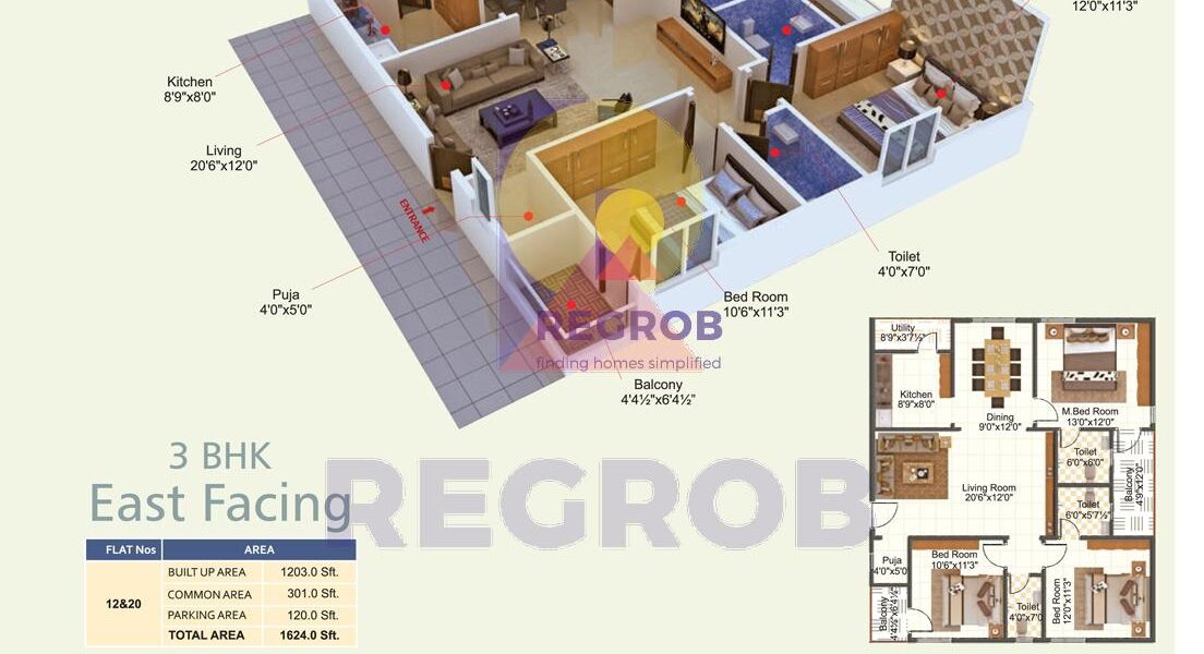 3 BHK Flats For Sale In Aditya Elite
