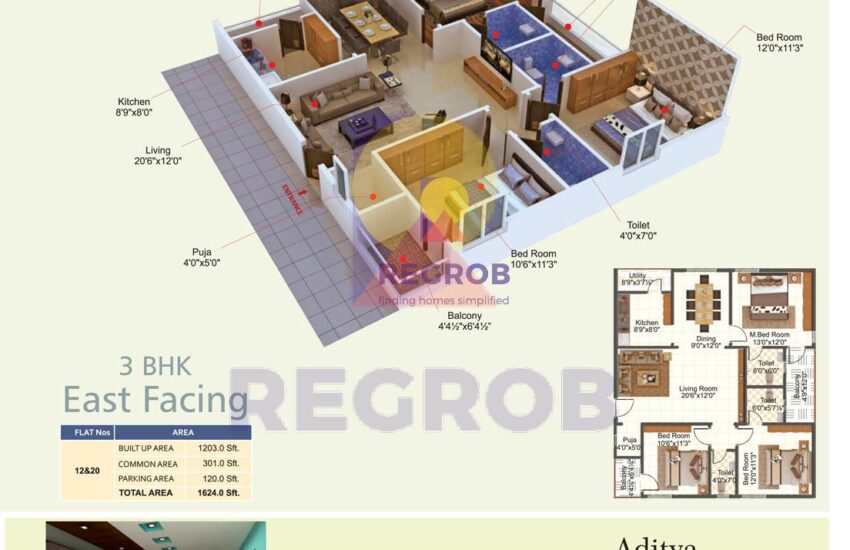 3 BHK Flats For Sale In Aditya Elite