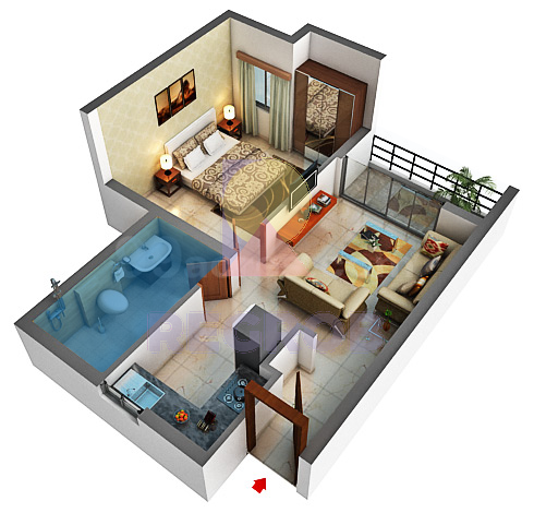 1 BHK for sale in SJR Blue Waters