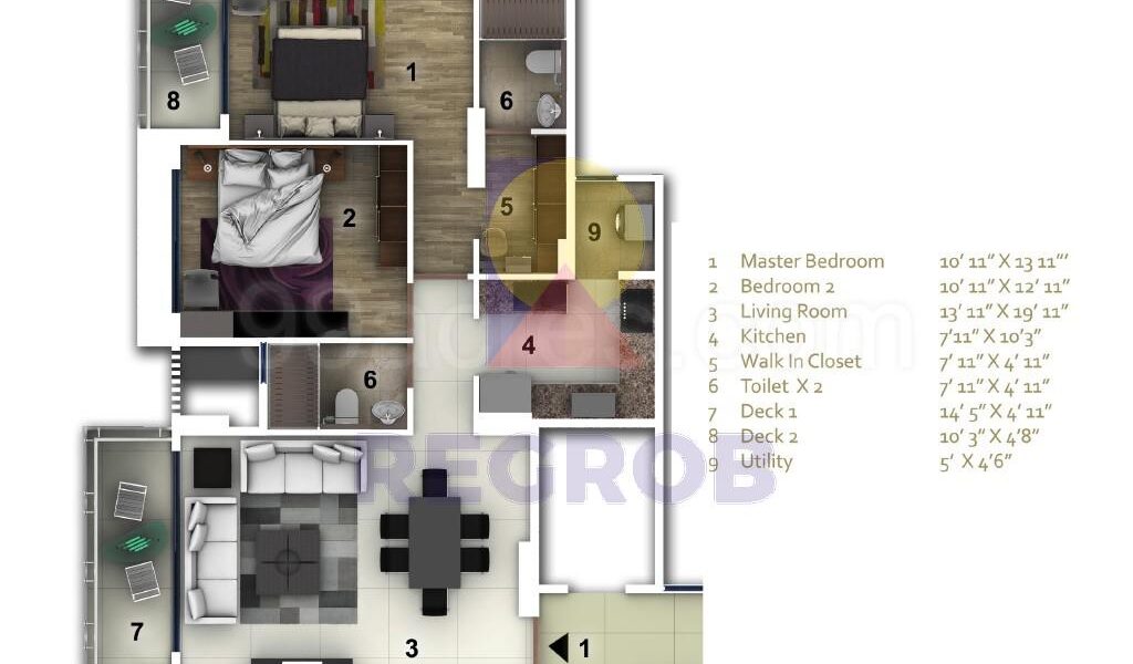 2 BHK for sale in Unicca Emporis