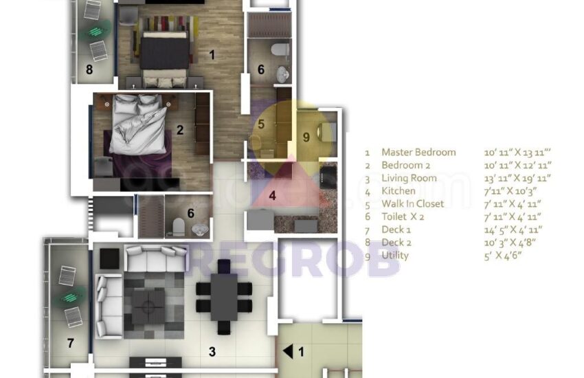 2 BHK for sale in Unicca Emporis