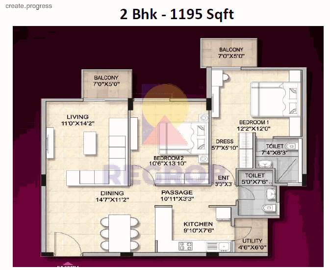 2 BHK for sale in Bren Trillium