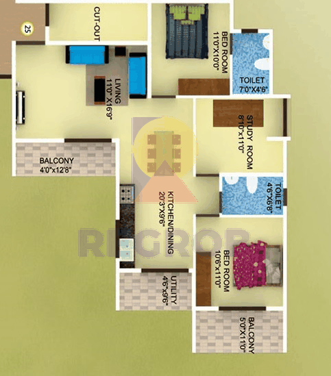 2 BHK for Sale in DS Max Sky Classic