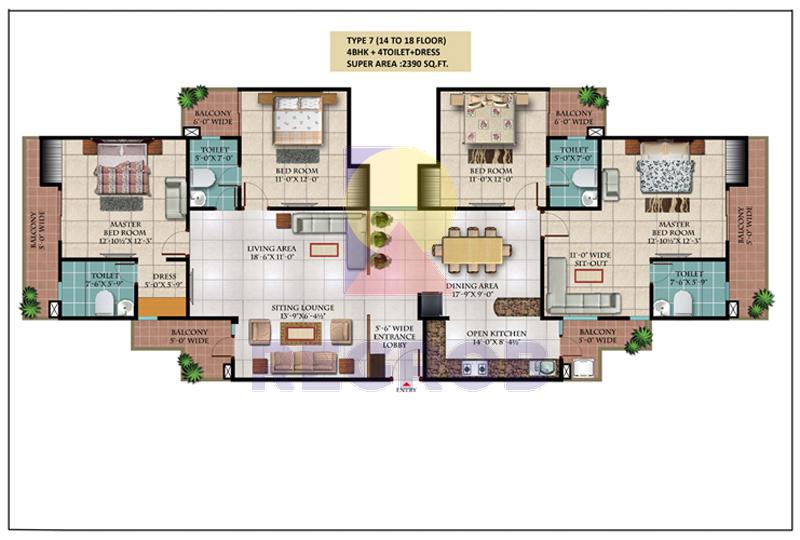 4 BHK Apartment in Galaxy Royale