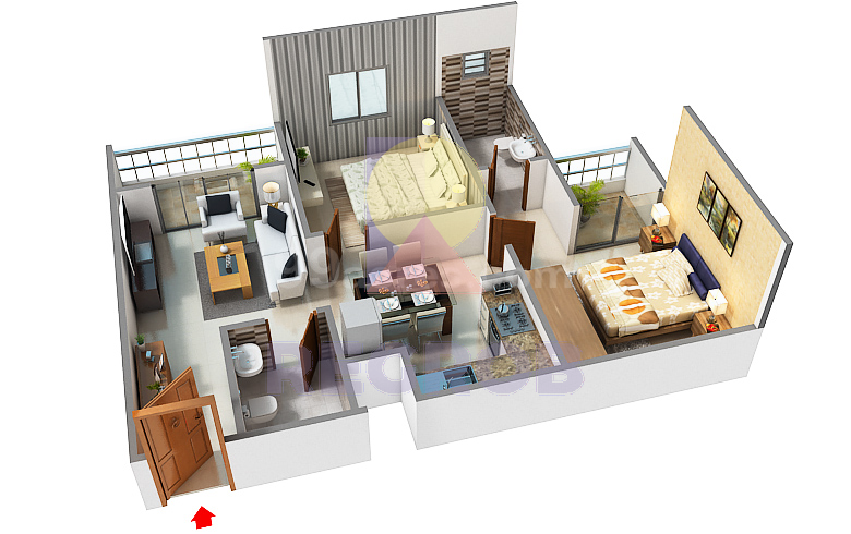 2 BHK for sale in Sowparnika Tharangini