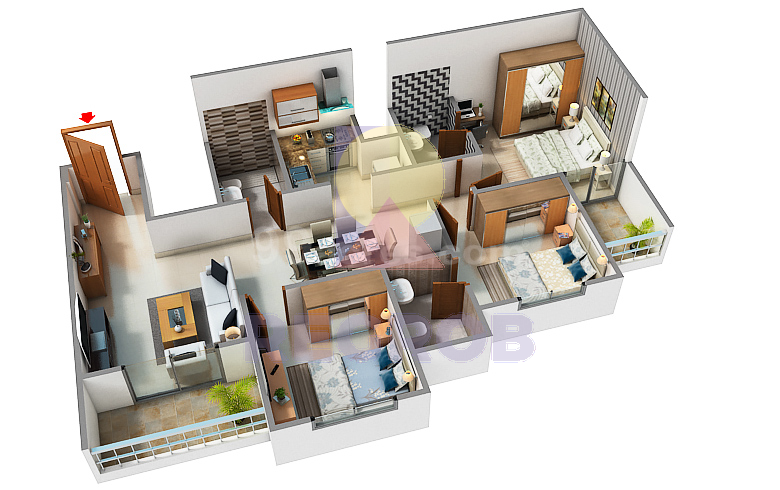 3 BHK for sale in Sowparnika Tharangini