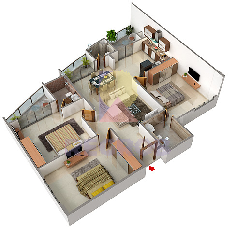 3 BHK for sale in  Klassik Landmark