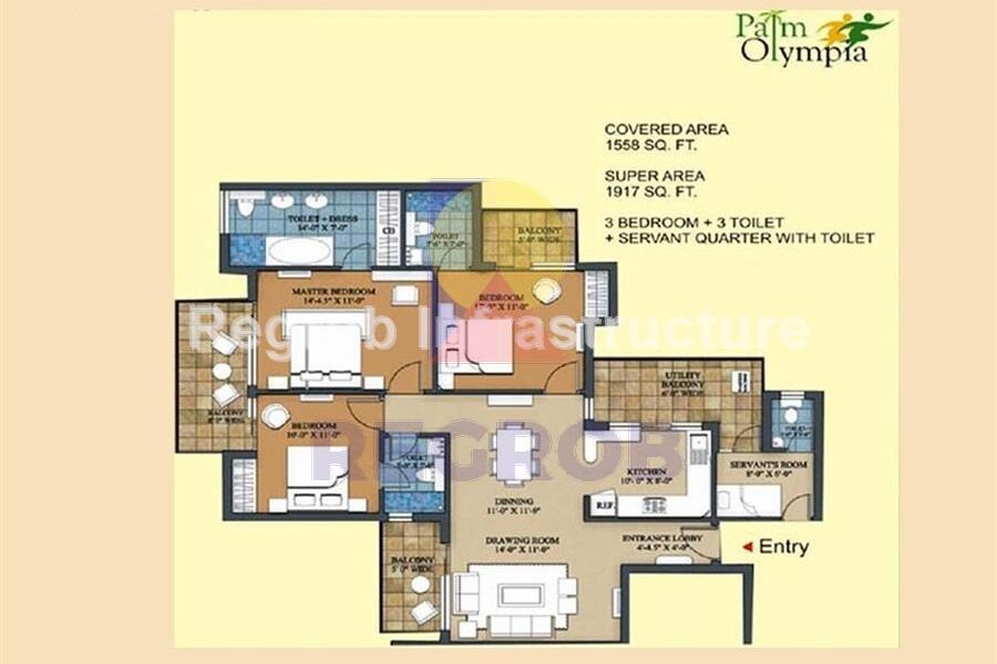 2 BHK Apartment in Sam Palm Olympia