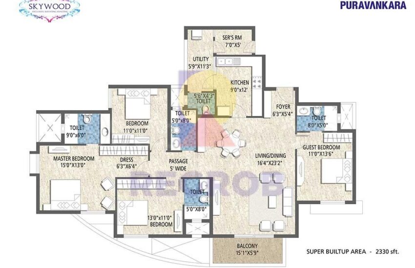 4 BHK for sale in Purva Skywood