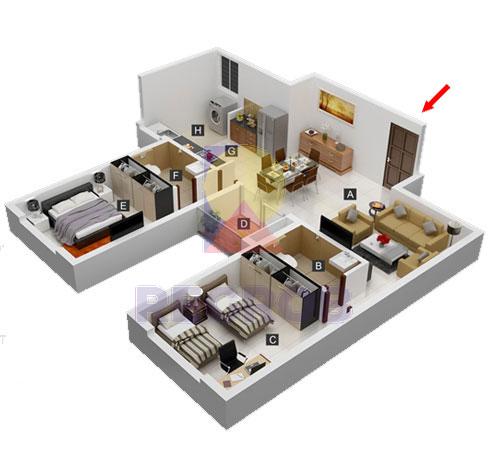2 BHK for sale in  Bren Edgewaters