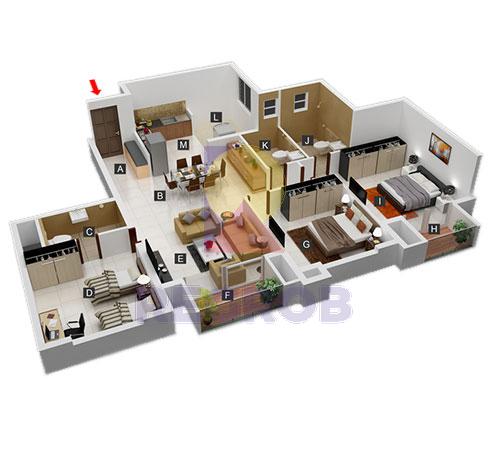 3 BHK for sale in Bren Edgewaters