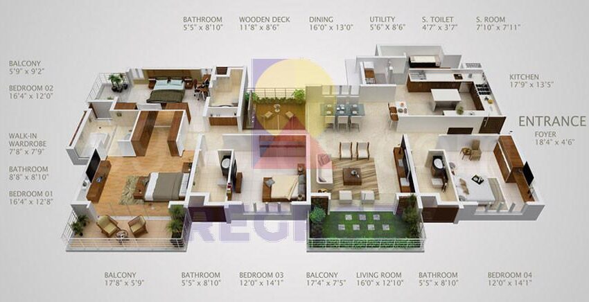 4 BHK for sale in s Saran Mulberry Woods