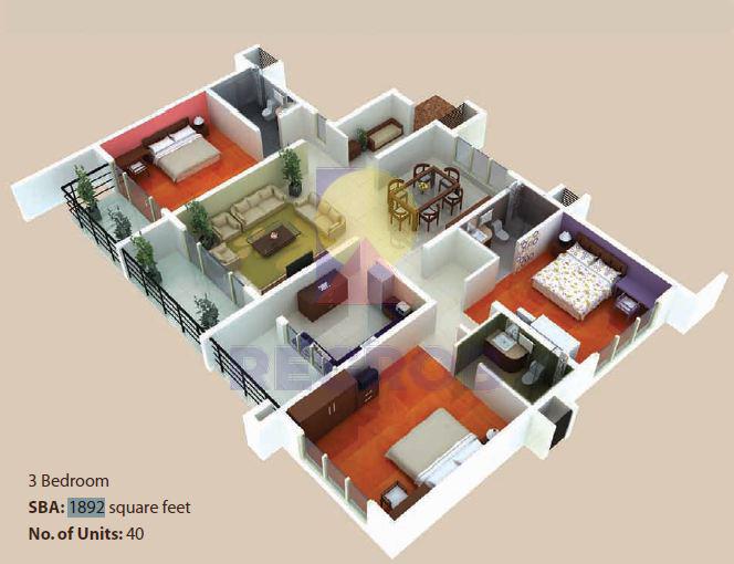 4 BHK for sale in Big Banyan Roots.