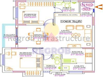 2 BHK for sale in Brindavan Palms