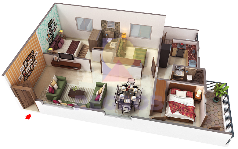 3 BHK for sale in SV Pleasanta
