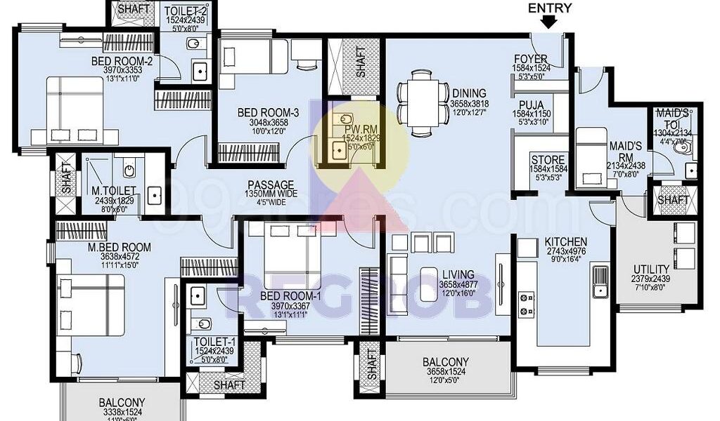 4 BHK for sale in L&T Realty Raintree Boulevard