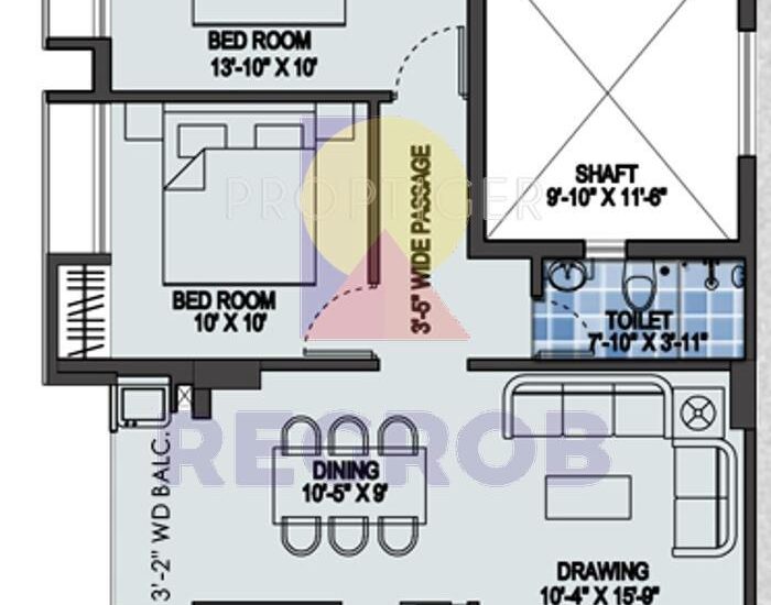 2 BHK Apartments For Sale In Purti Star