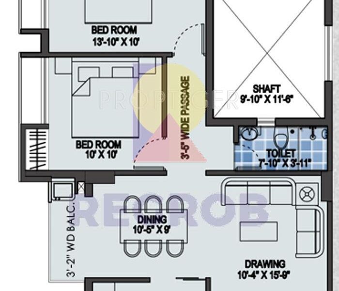 2 BHK Apartments For Sale In Purti Star