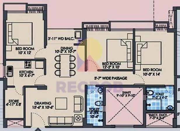3 BHK Apartment For Sale In Purti Star
