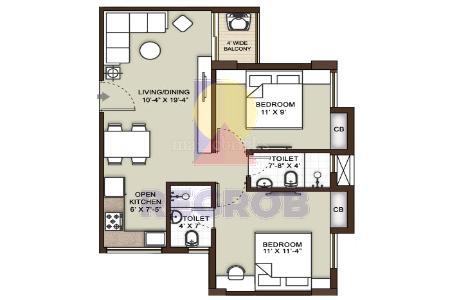 2 BHK Apartments For Sale In Purti Aqua
