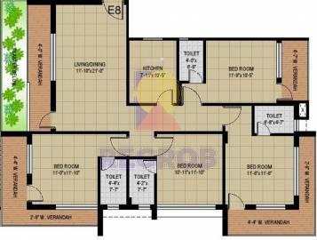 4 BHK Apartments For Sale In Purti Aqua