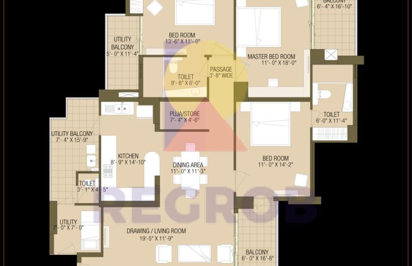 4 BHK Luxury Apartment for Sale in Cleo County