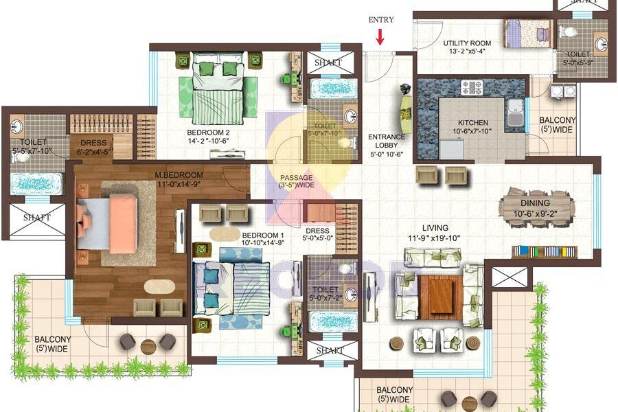 3 BHK Luxury Apartment Sale in Ace Golfshire