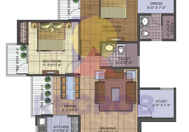2 BHK Flat For Sale in AIG Park Avenue