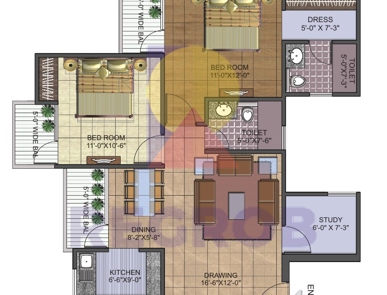2 BHK Flat For Sale in AIG Park Avenue