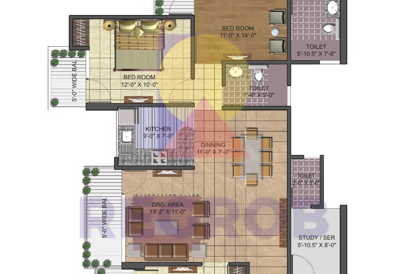 3 BHK Flat For Sale in AIG Park Avenue