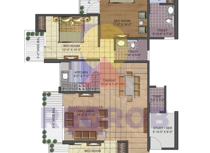 3 BHK Flat For Sale in AIG Park Avenue