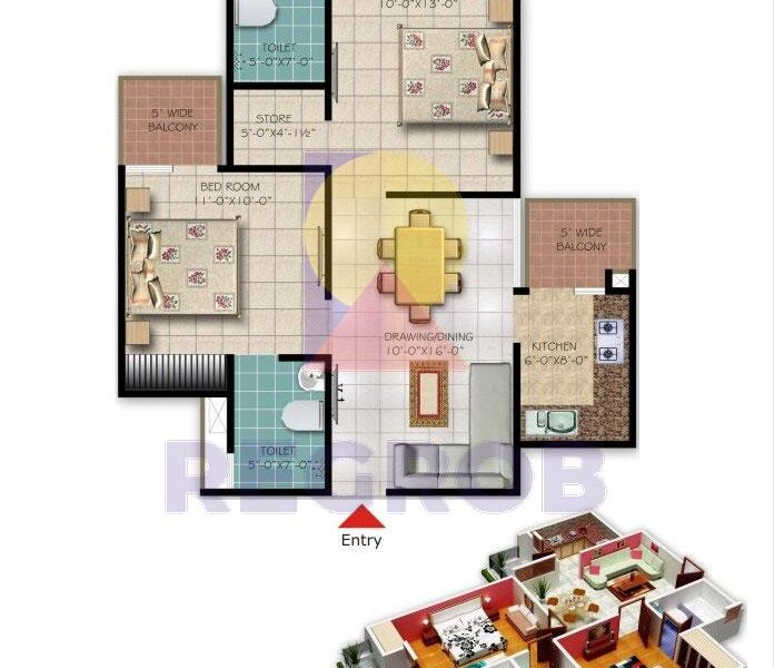 2 BHK Apartment Sale in Galaxy Royale