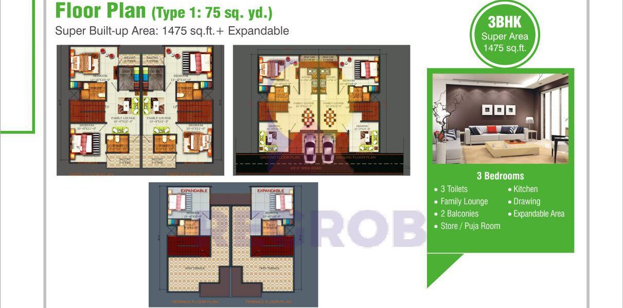 3 BHK Villa For Sale in Kingson Green Villa