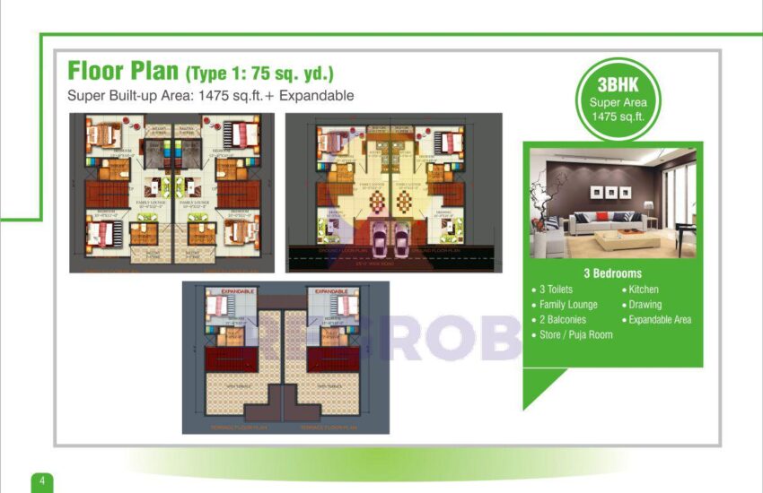 3 BHK Villa For Sale in Kingson Green Villa