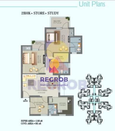 2 BHK Flat in Stellar Jeevan
