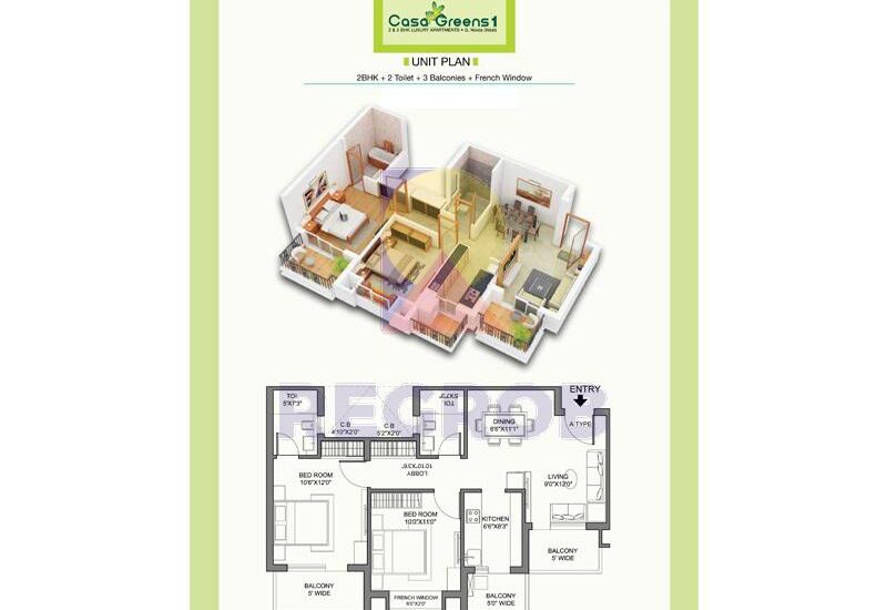 2 BHK Apartment For Sale in Casa Greens