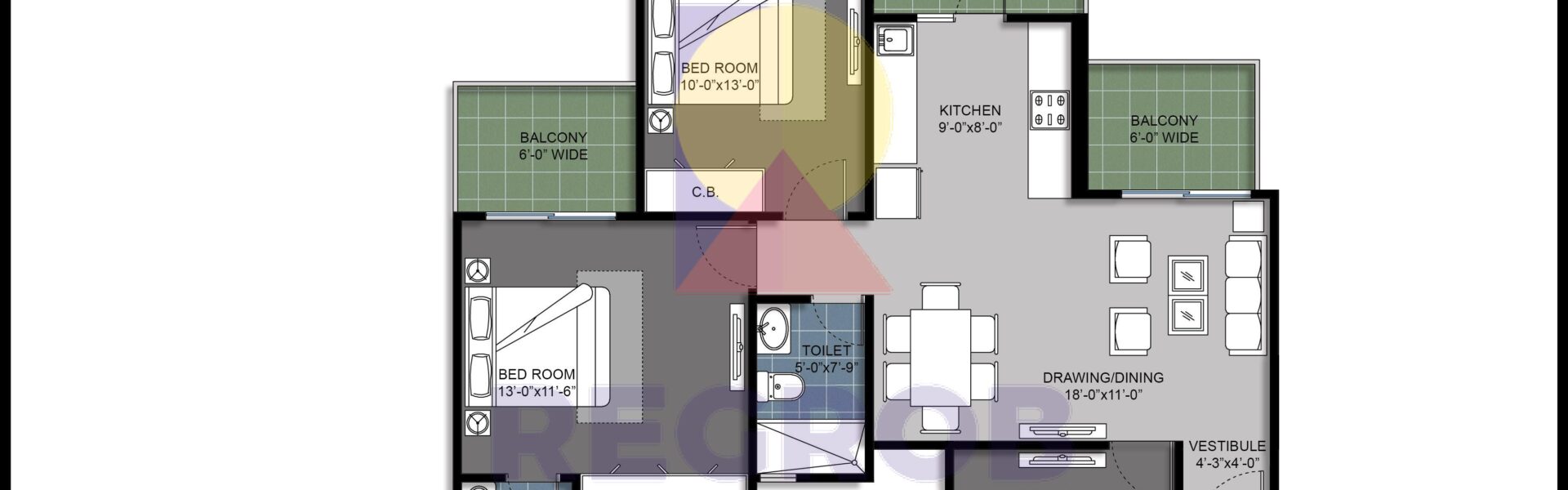 3 BHK Flat For Sale in Gulshan Bellina