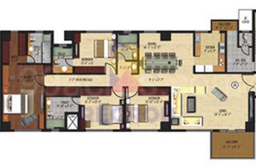 4 BHK in Ideal Exotica