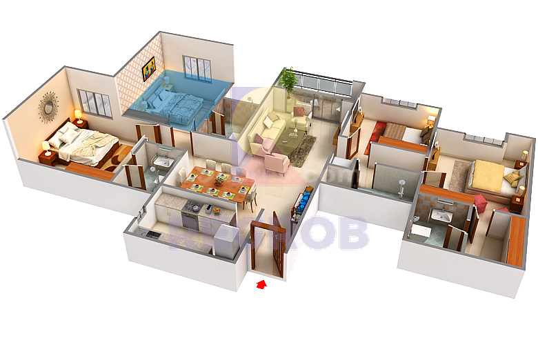 4 BHK in Ideal Greens